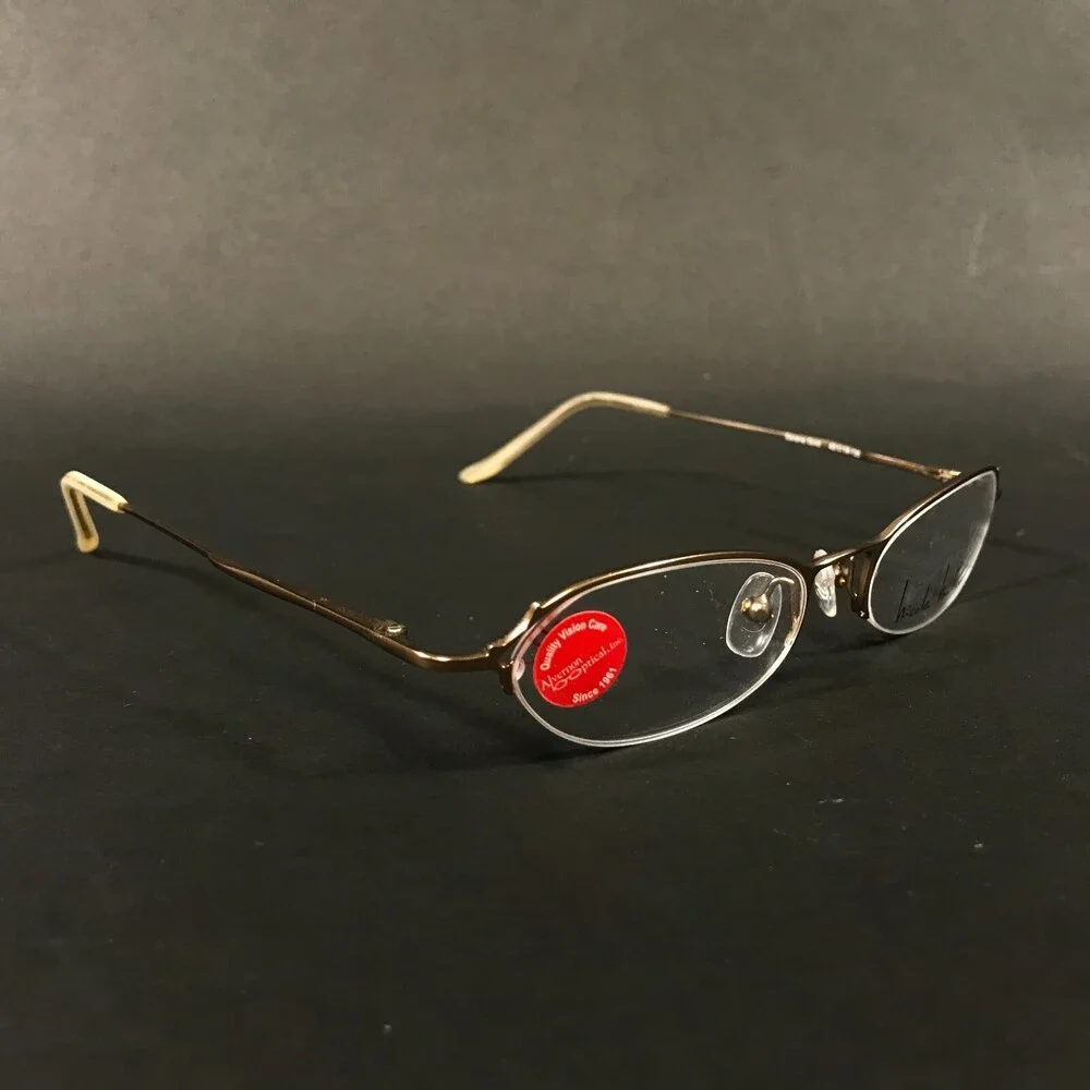 Nicole Miller Eyeglasses Frames Kimono Serene Gold Round Half Rim 49-18-135